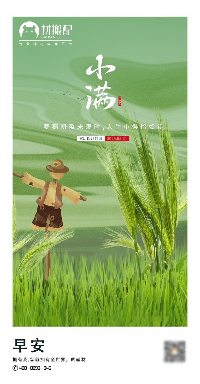 小满麦渐满，夏意日渐浓（材搬配）